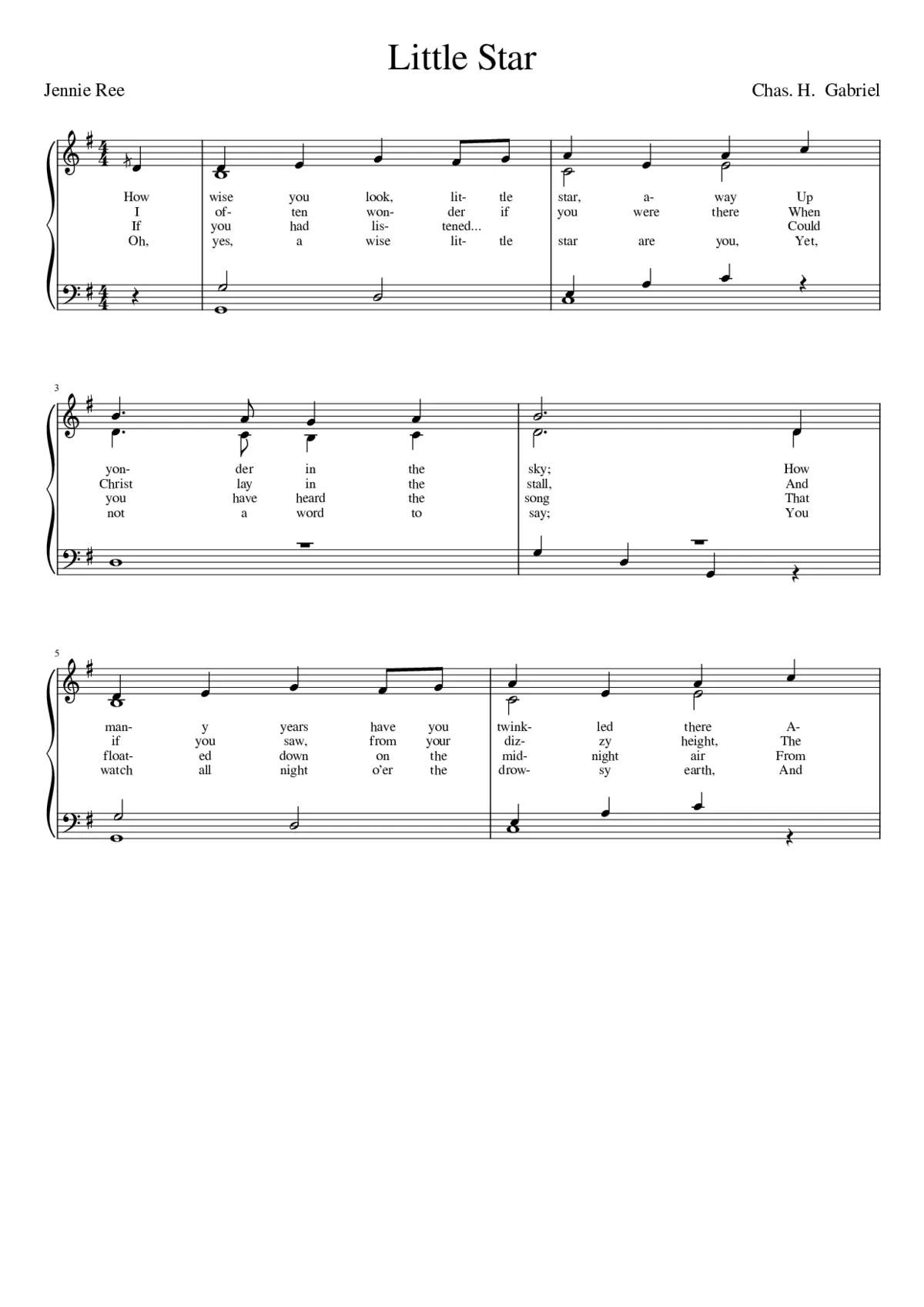 How wise you look little star away - Page 1