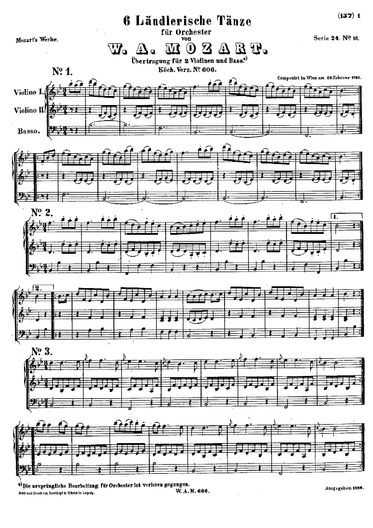 6 Ländlerishe Tänze - Page 1