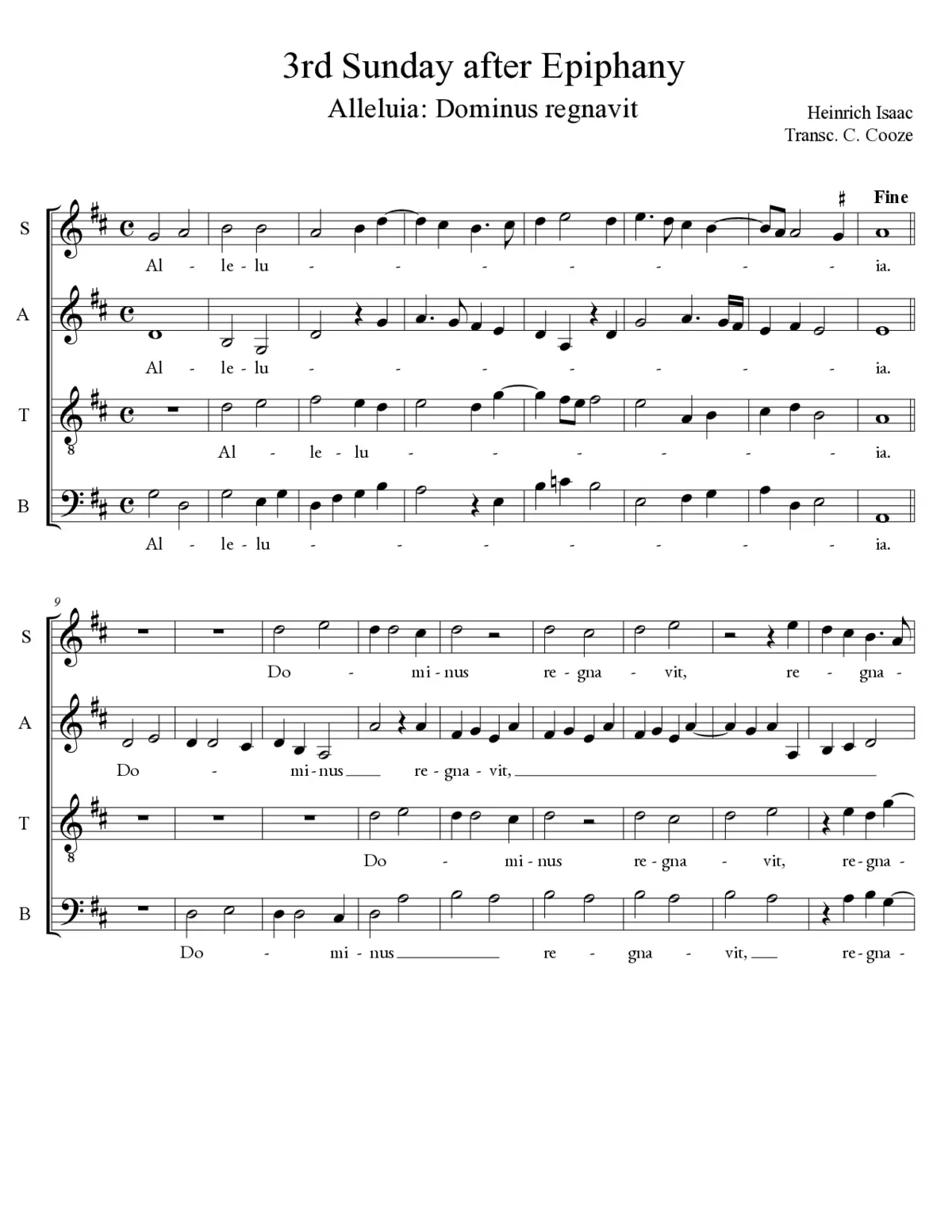 Alleluia: Dominus regnavit - Page 1