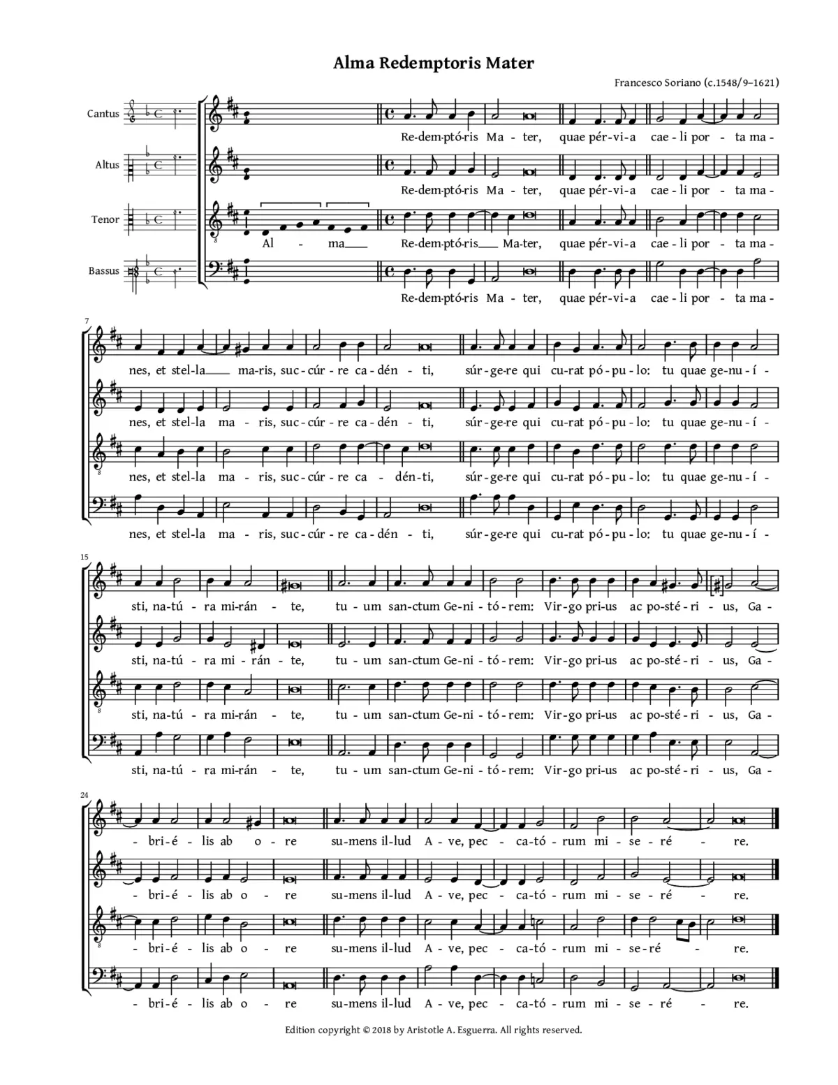 Alma Redemptoris - Page 1