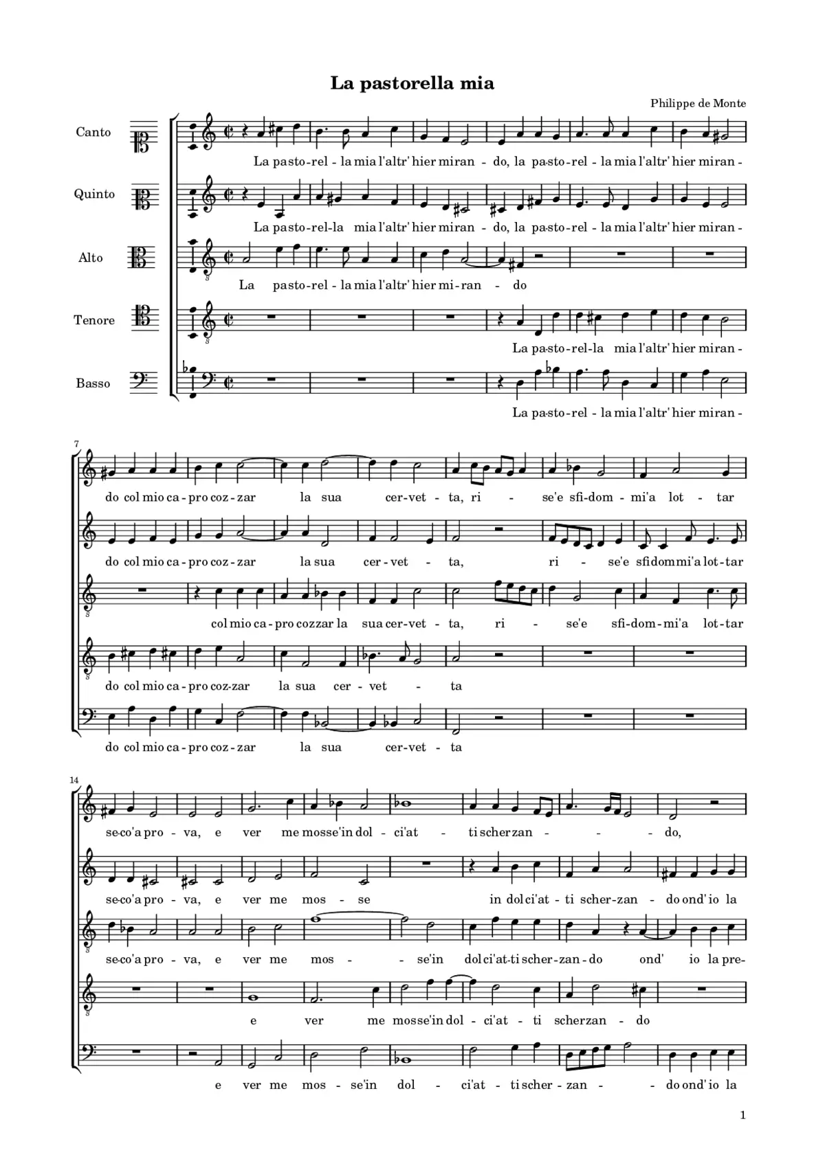 La pastorella mia - Page 1