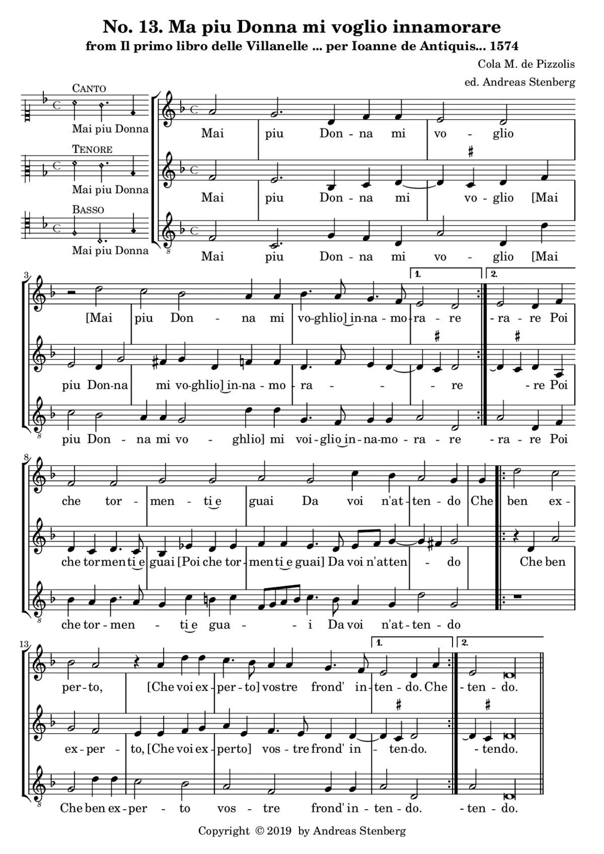 Mai piu Donna mi voglio - Page 1