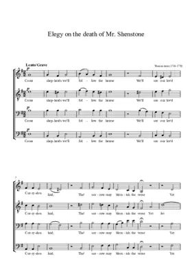 Elegy on the death of Mr. Shenstone