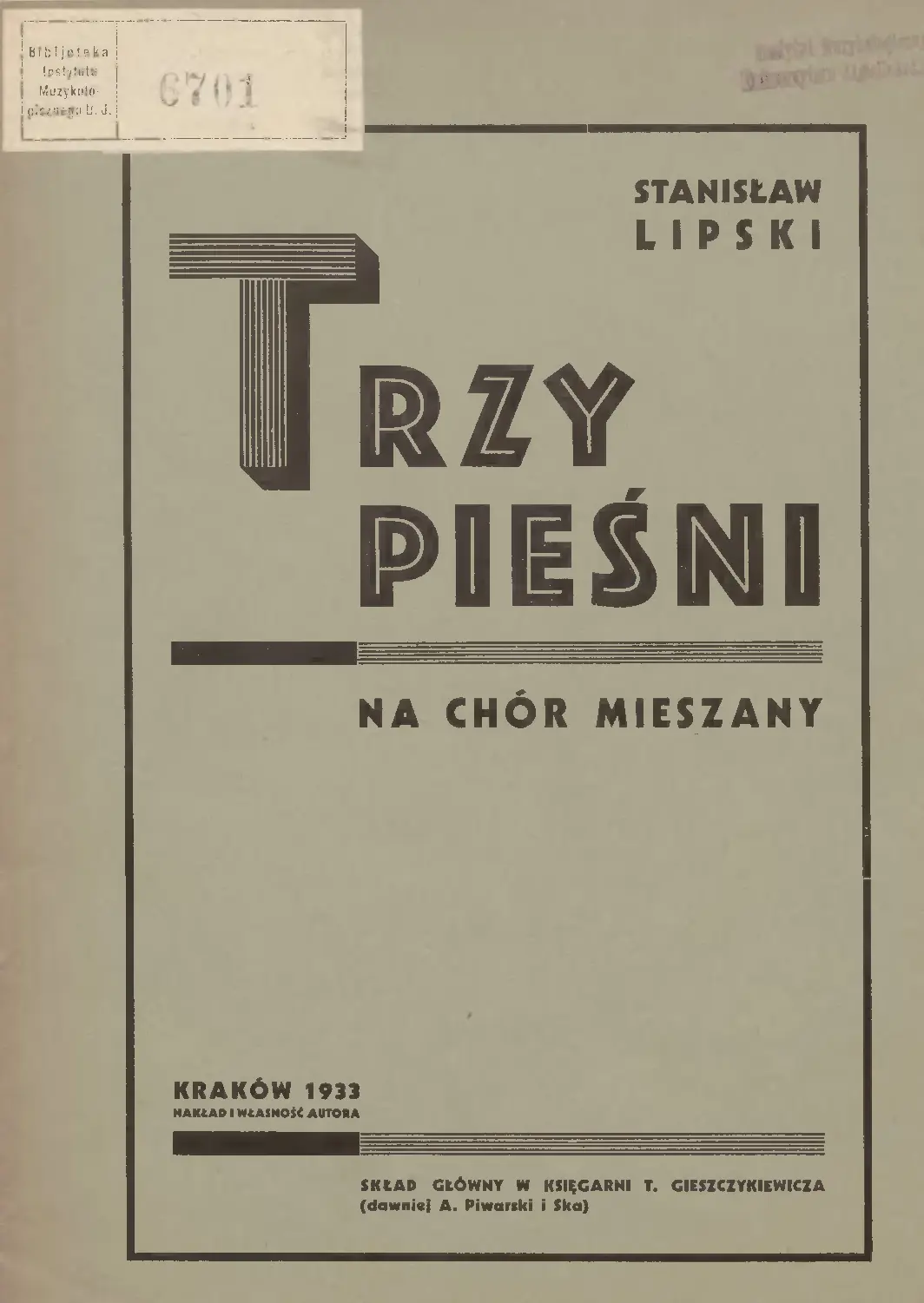 3 Pieśni na chór mieszany - Page 1