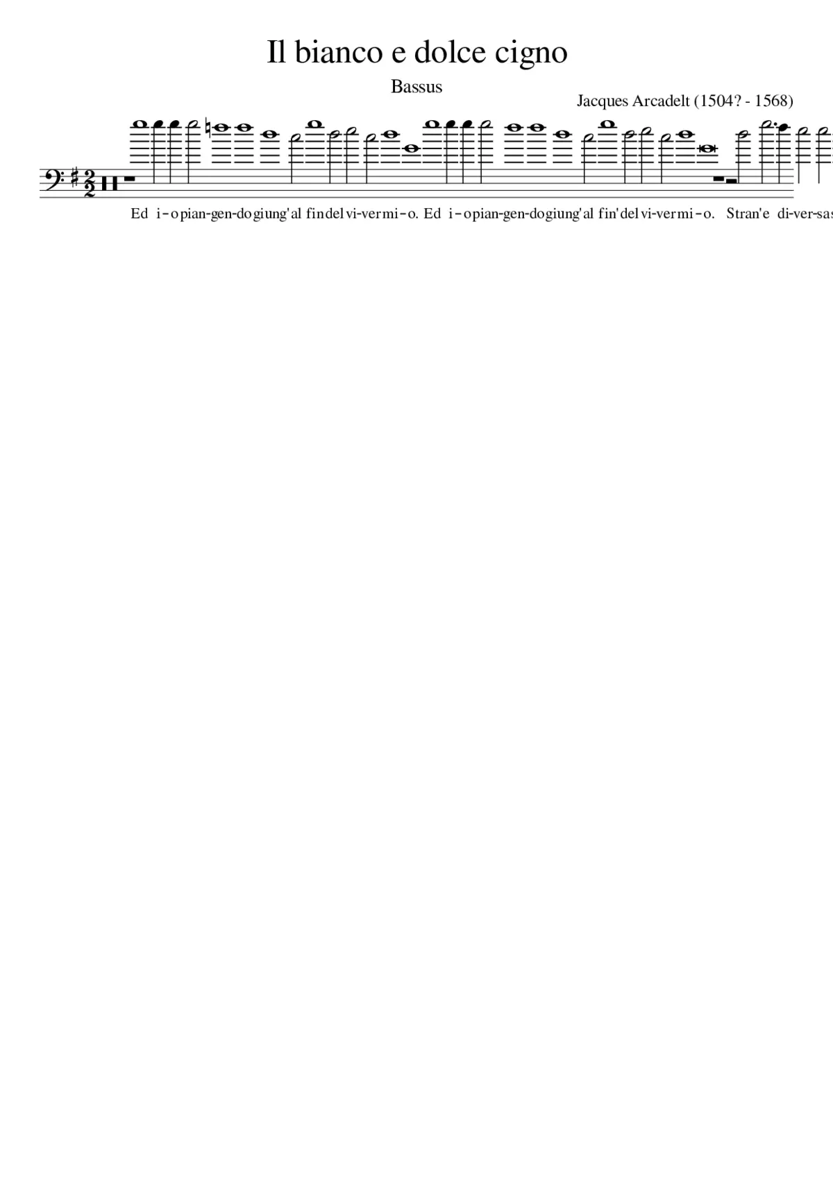 Il bianco e dolce cigno - Page 1