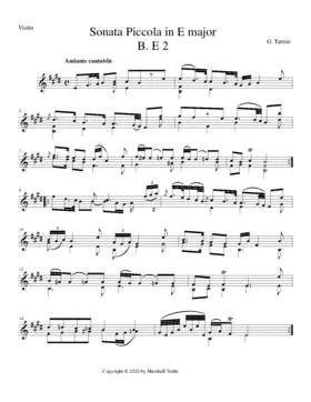 Sonata Piccola in E Major