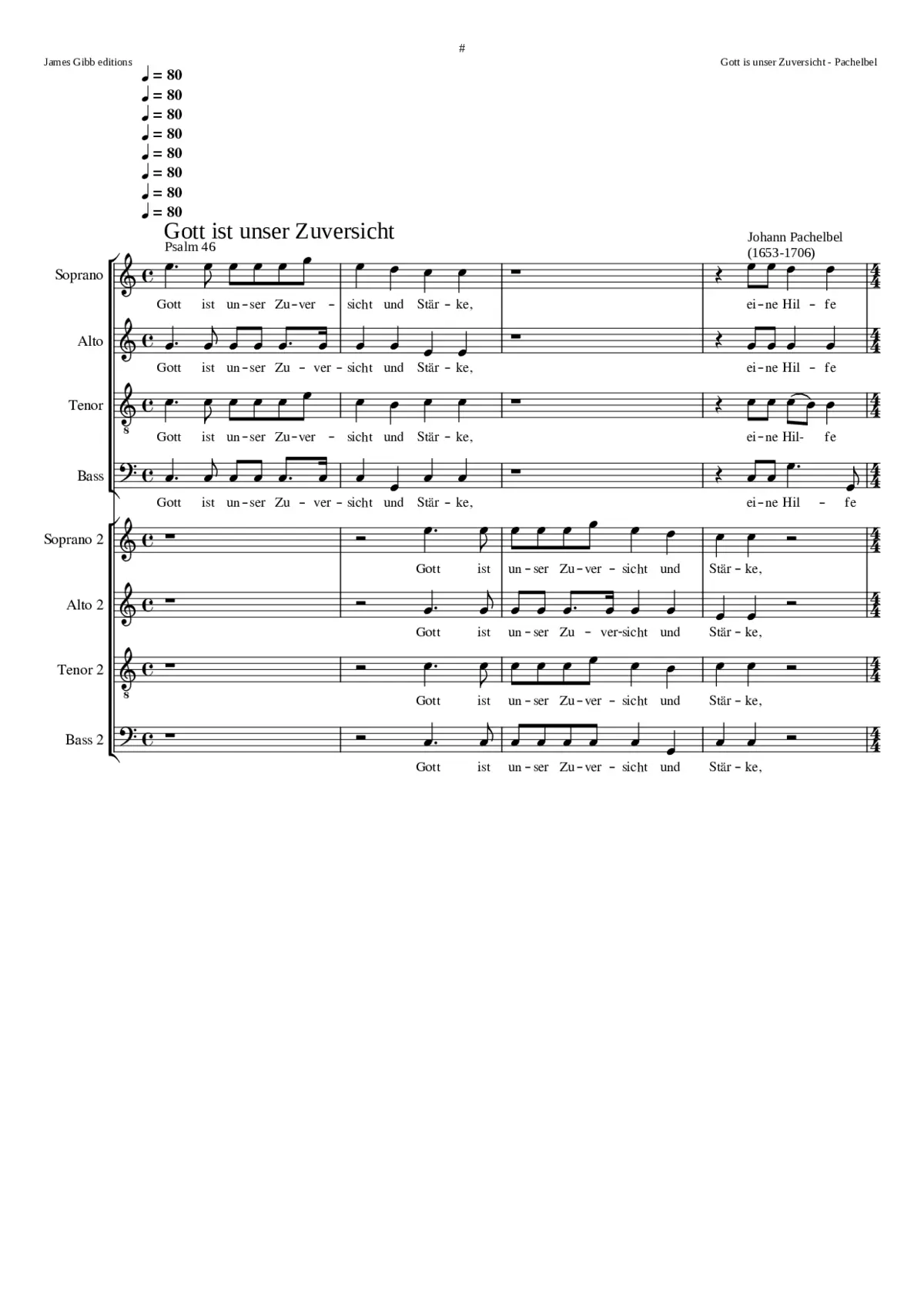 Gott ist unser Zuversicht - Page 1