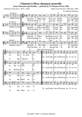 Chantés à Dieu chanson nouvelle