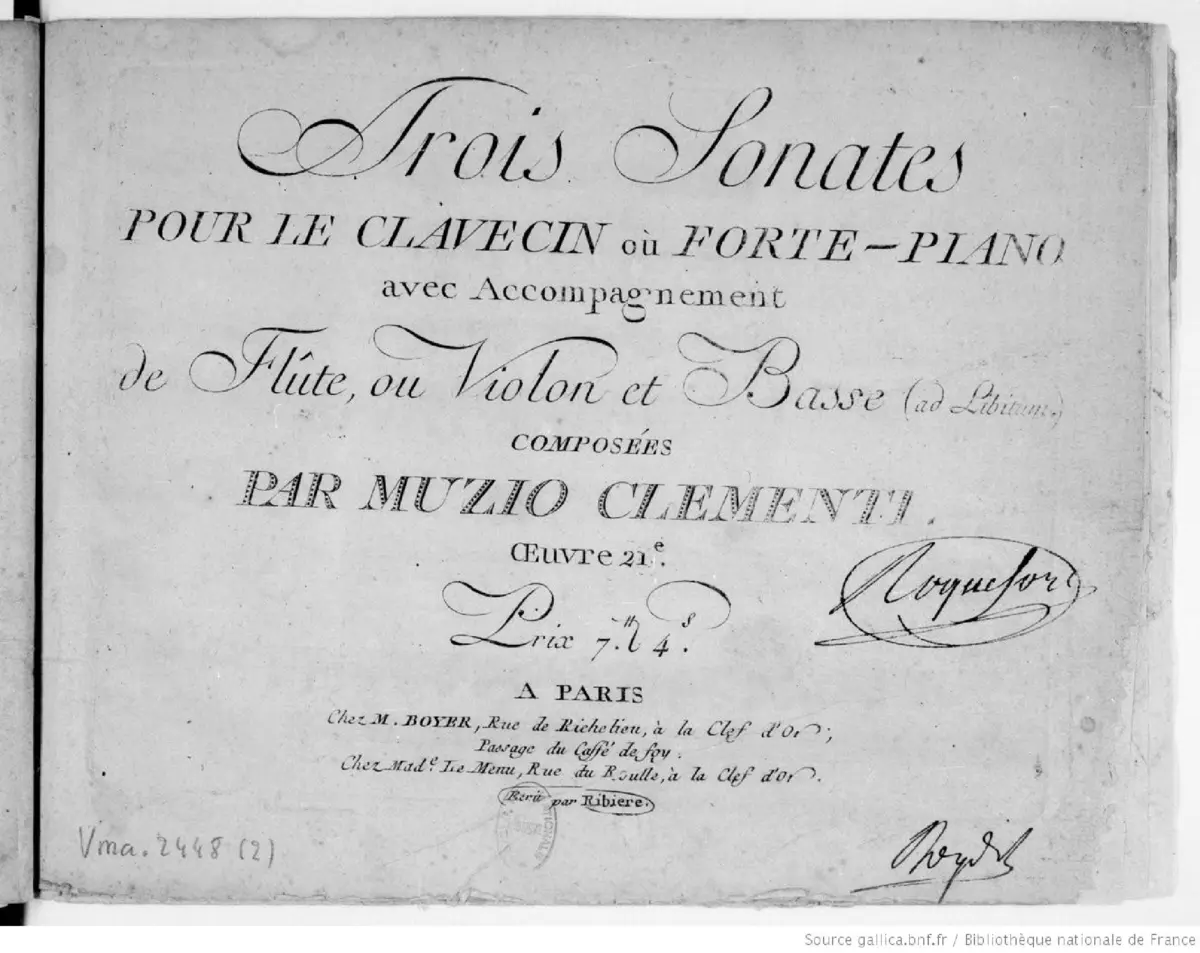 3 Sonatas for Piano, Flute, and Cello - Page 1