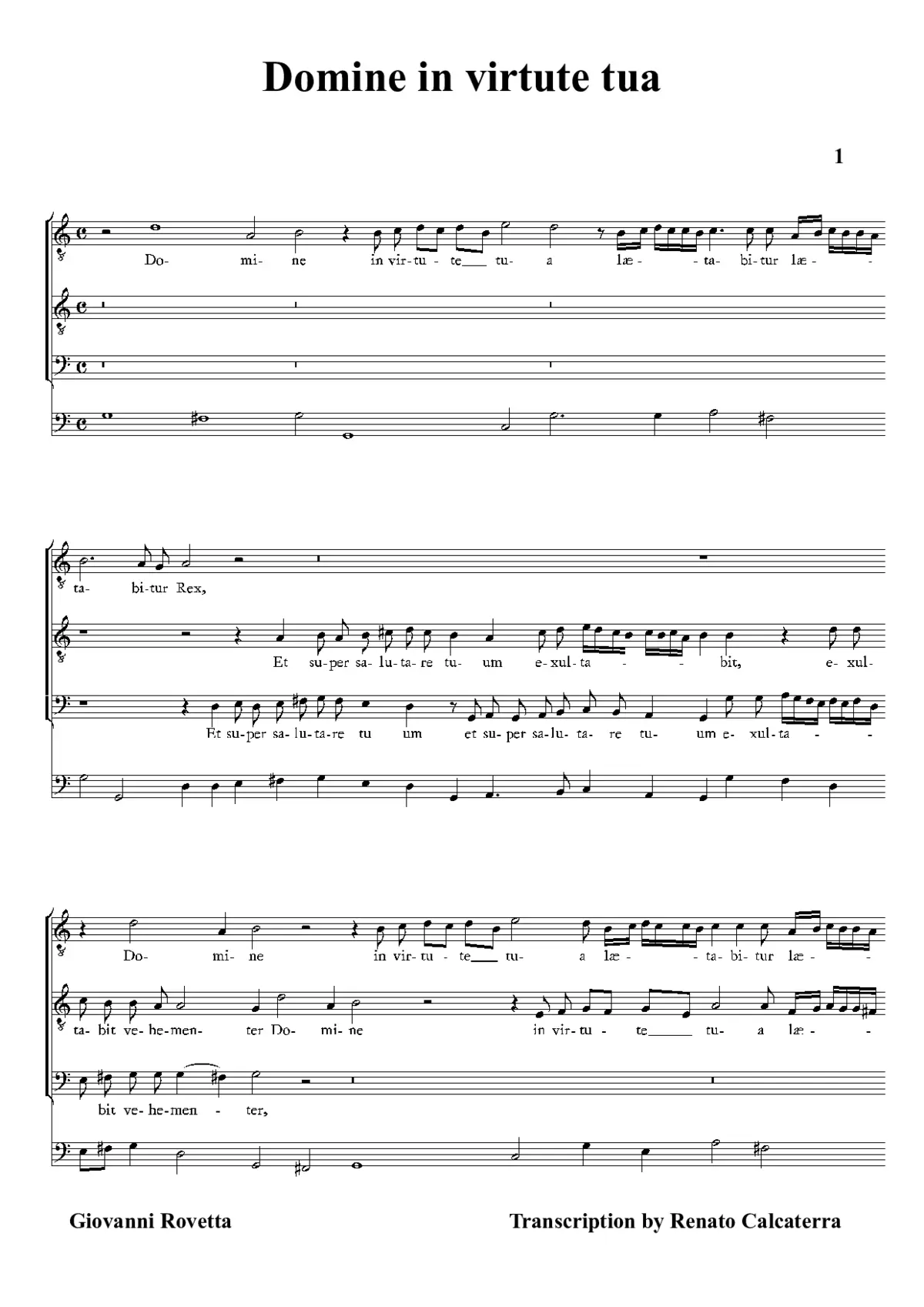 Domine in virtute tua - Page 1