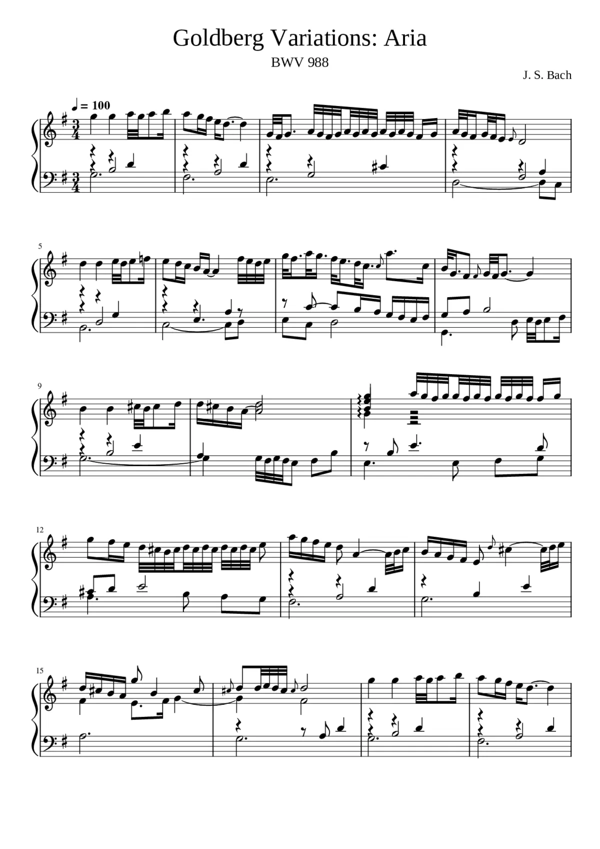 Goldberg-Variationen BWV 988 - Page 1