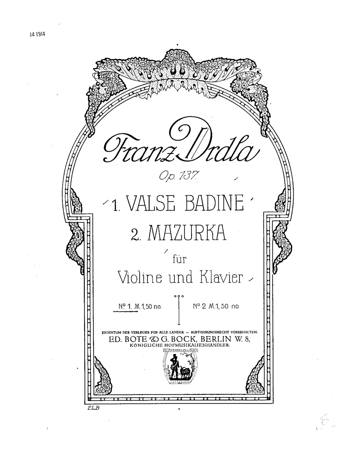 Valse Badine, Mazurka - Page 1