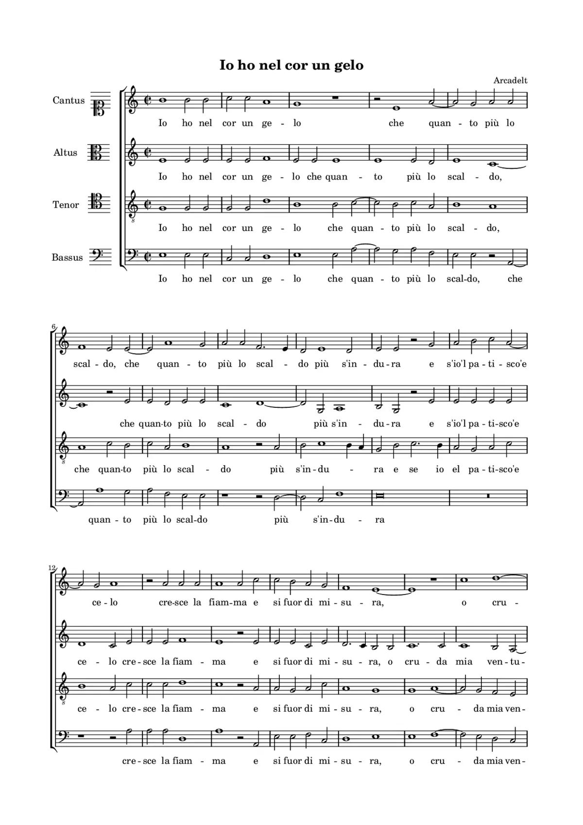 Io ho nel cor un gelo - Page 1