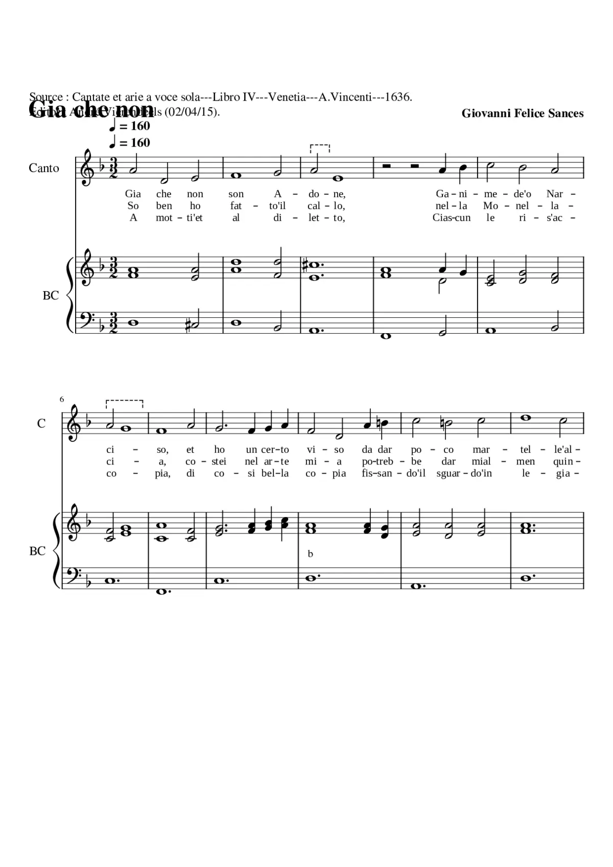 Gia che non son Adone - Page 1