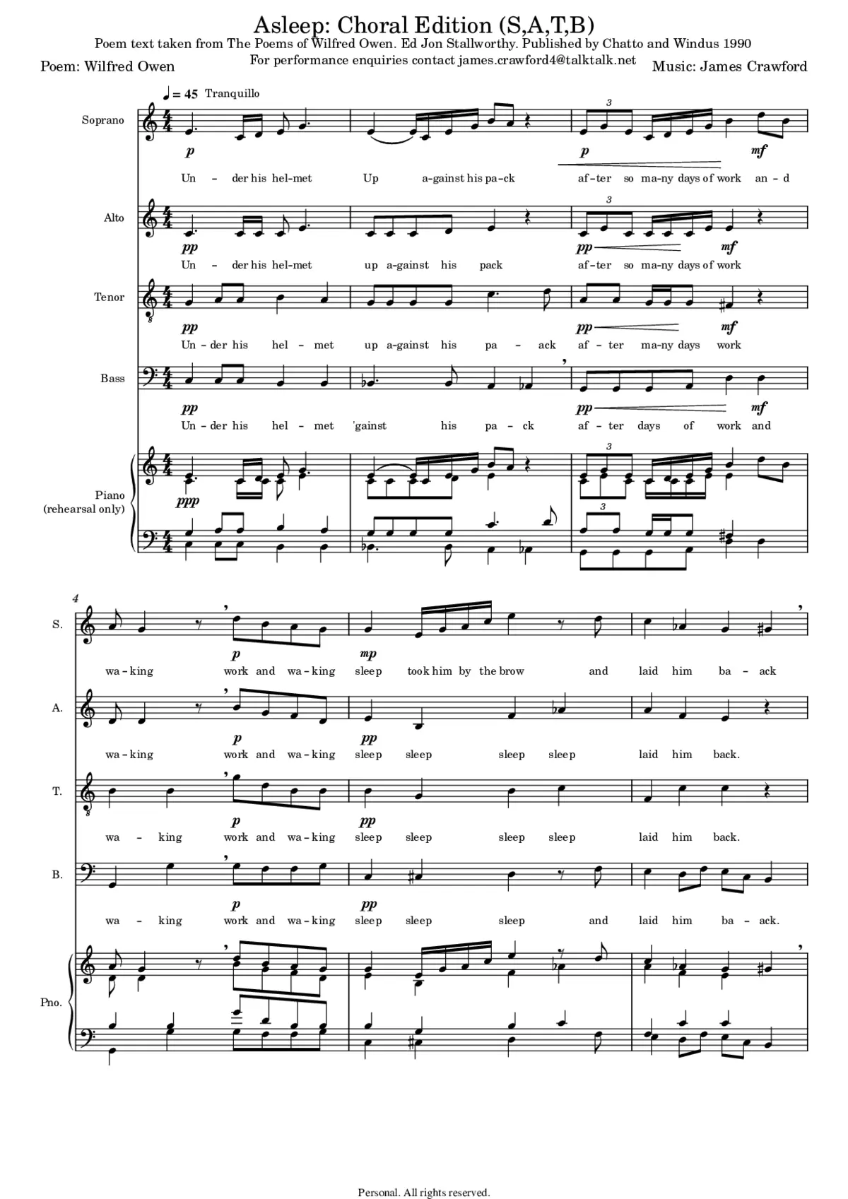 Asleep Choral Edition - Page 1