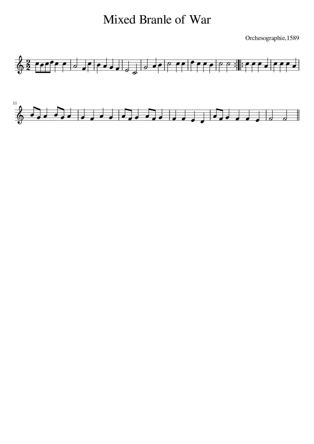 Mixed Branle of War - Page 1