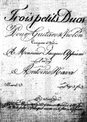 Trois petits Duos pour Guitare et Violon