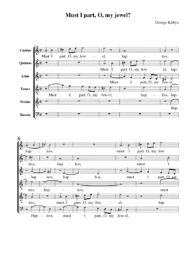 Must I part, O my jewel?