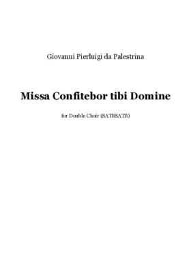 Missa Confitebor tibi Domine