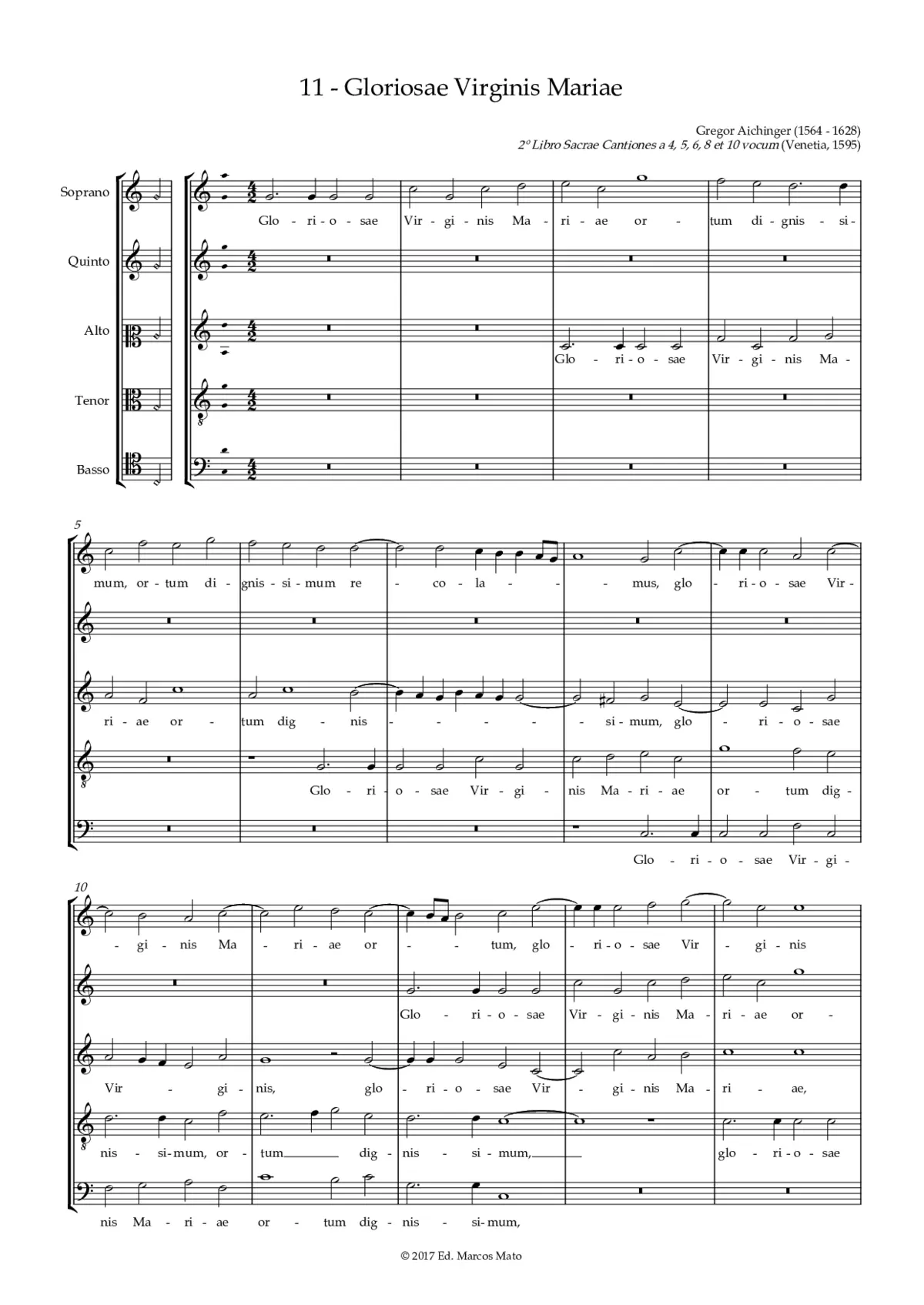 Gloriosae Virginis Mariae - Page 1
