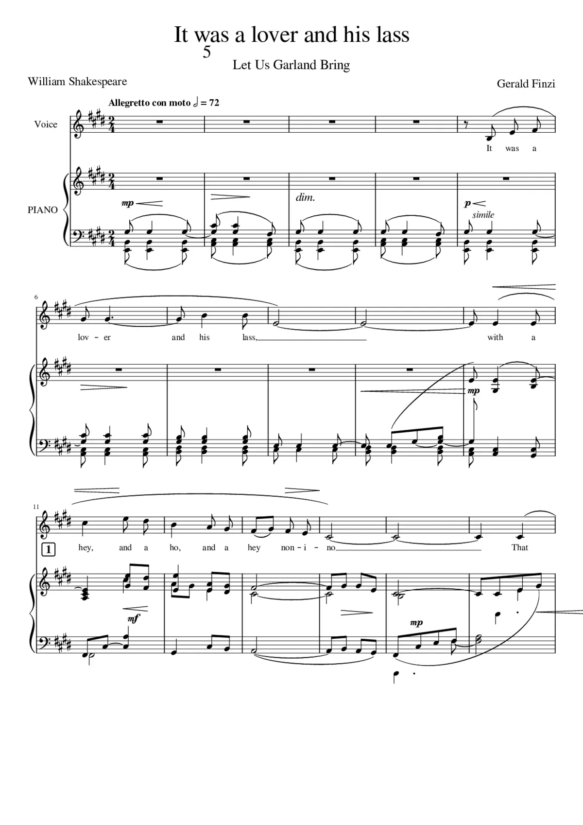 Let Us Garlands Bring Op.18 - Page 1