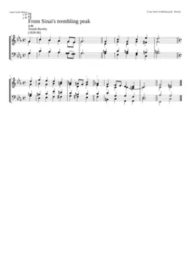 From Sinai's trembling peak