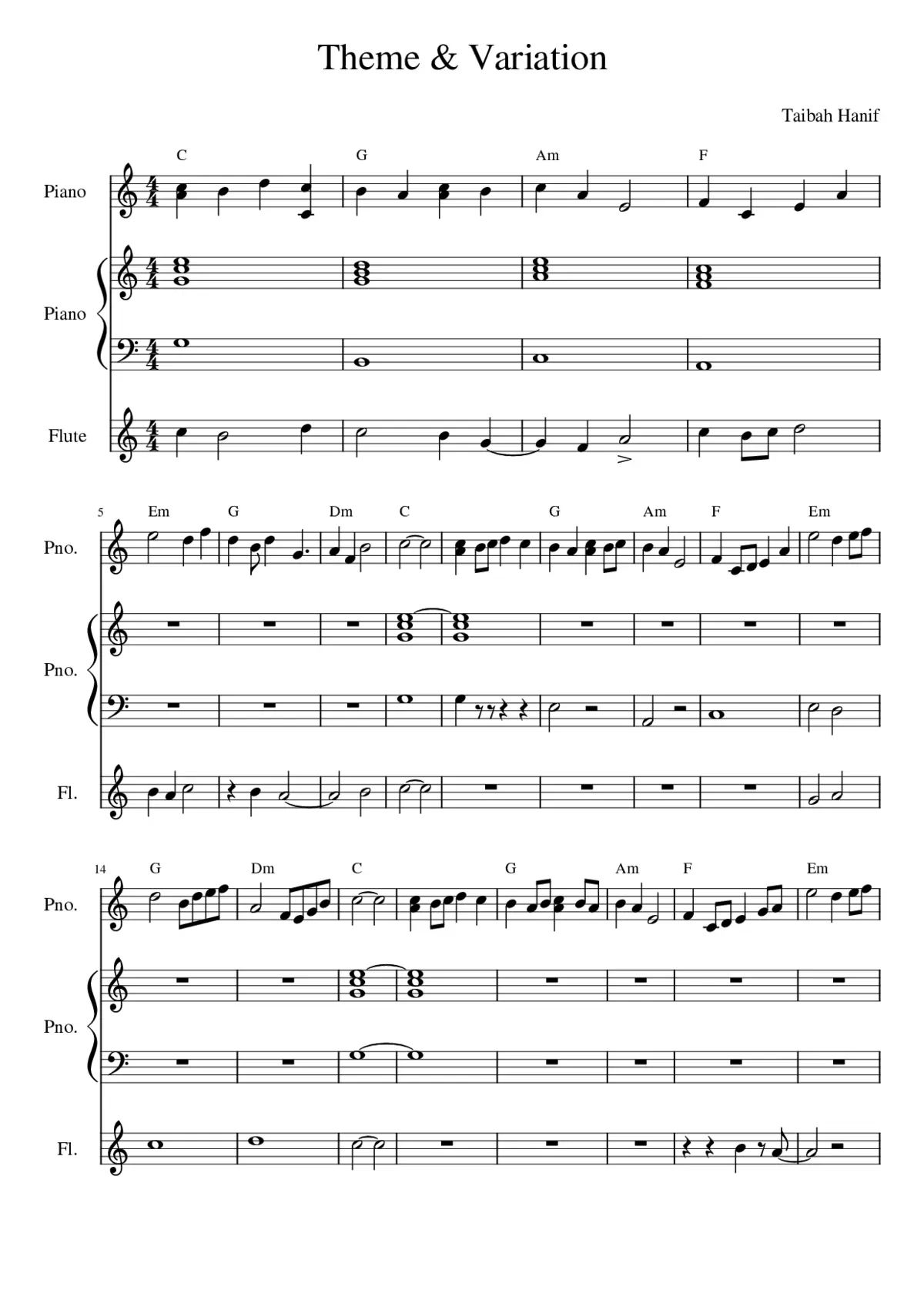 Theme & Variation - Page 1