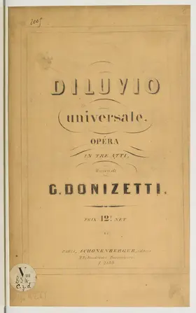 Il diluvio universale ; The Great Flood