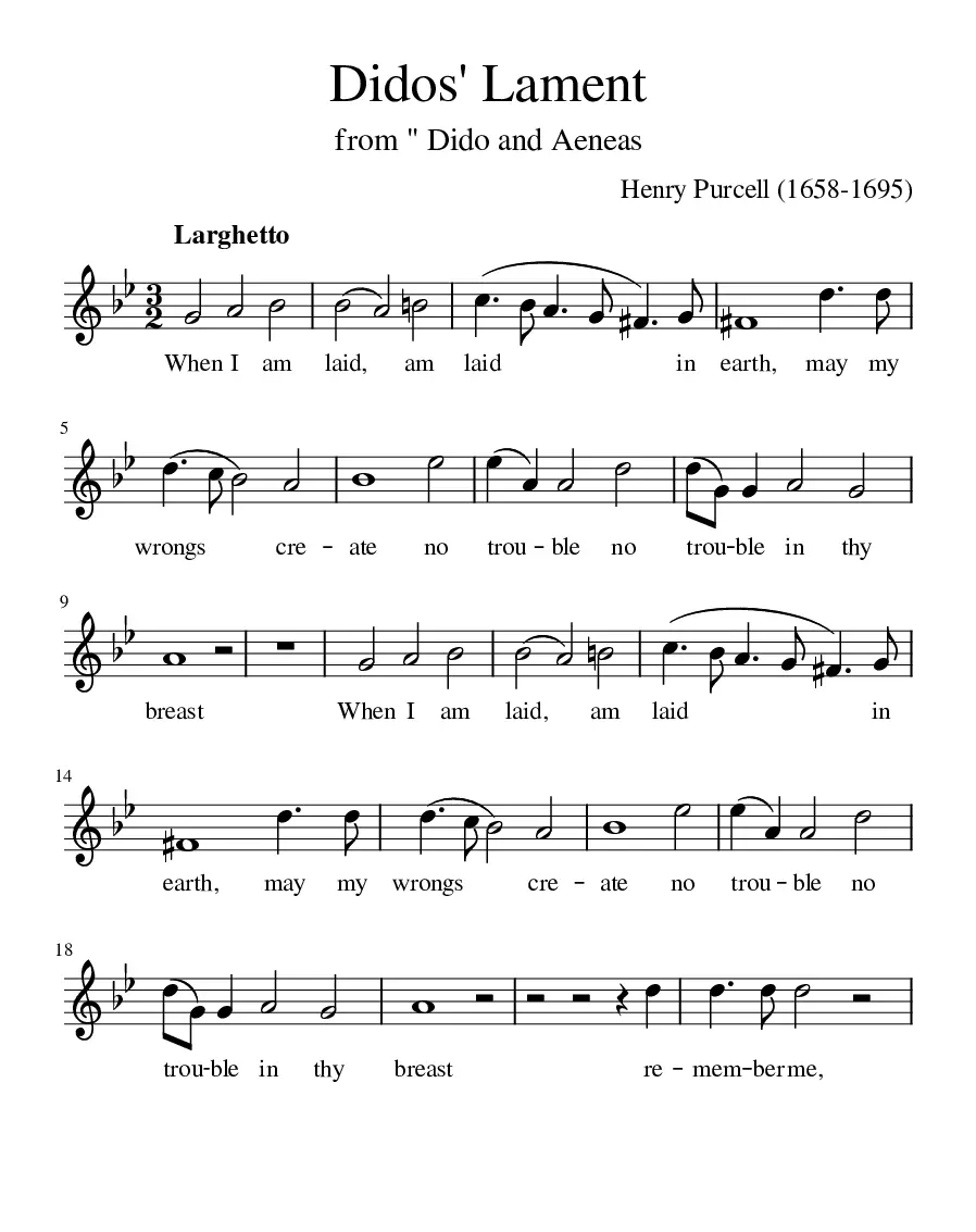 didos lament - Page 1