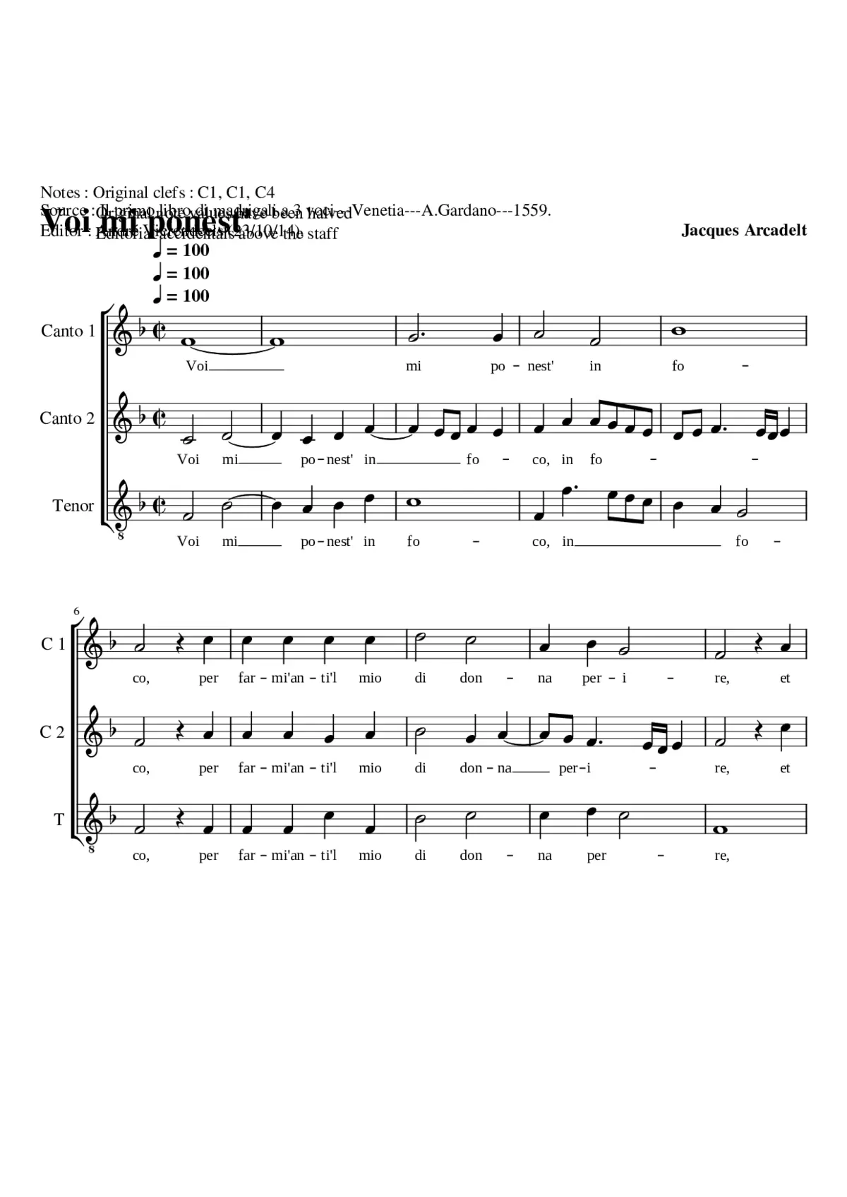 Voi mi ponest' in foco - Page 1