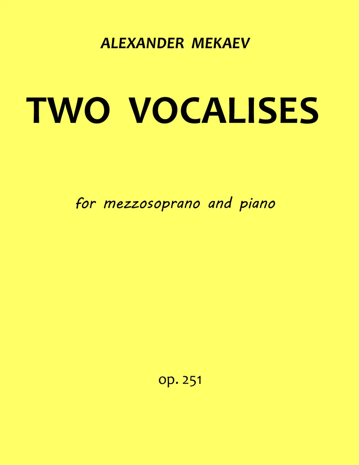 2 Vocalises - Page 1
