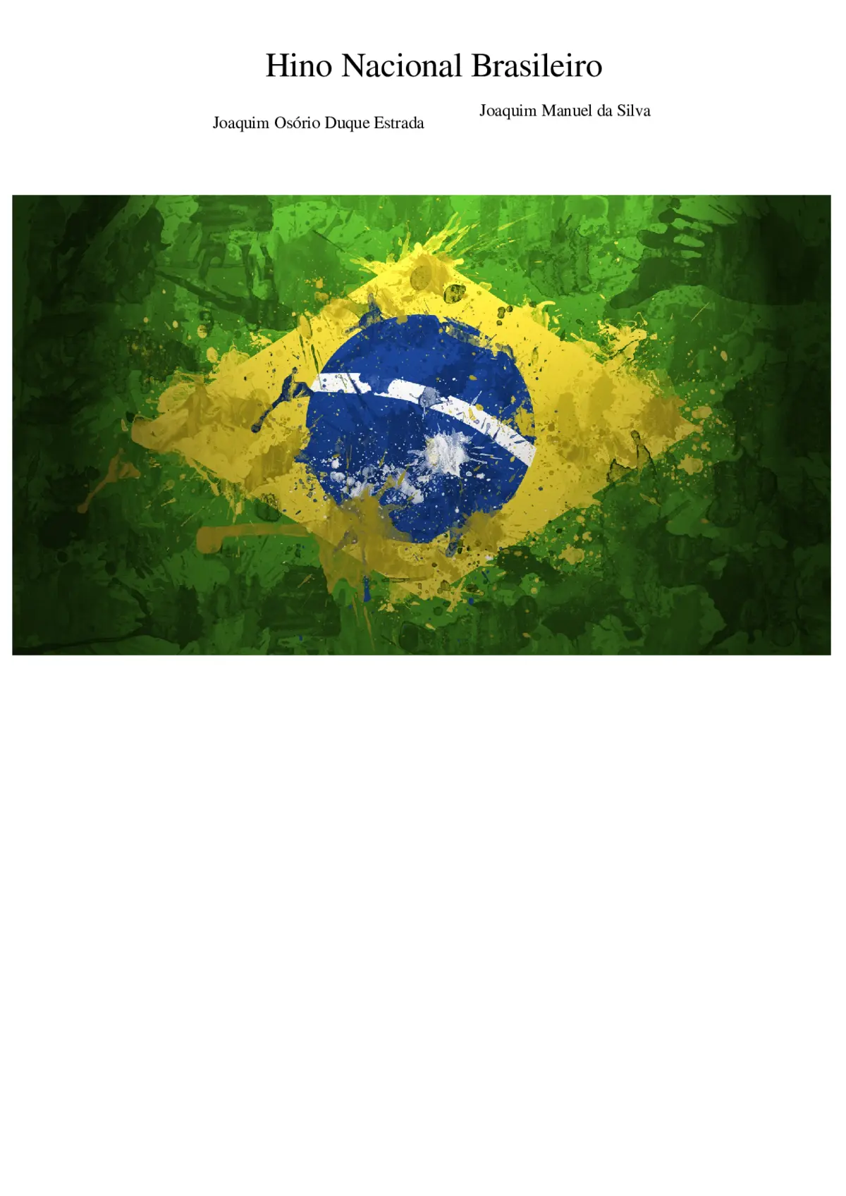 Hino Nacional Brasileiro - Page 1