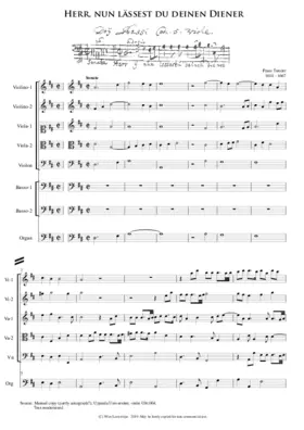 Herr, nun lässest du deinen Diener in Frieden fahren