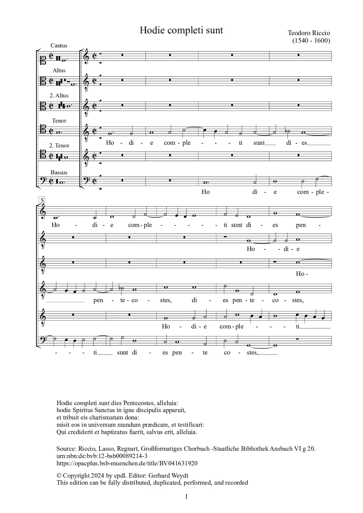 Hodie completi sunt - Page 1