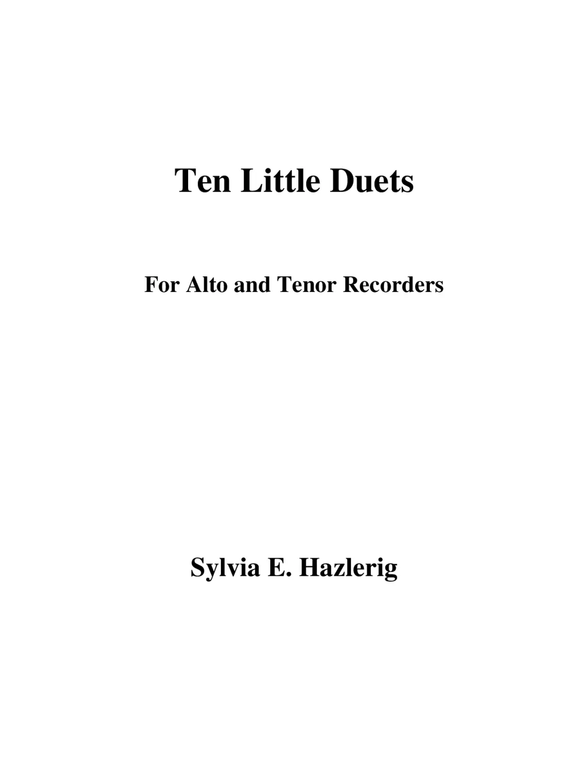 10 Little Duets - Page 1
