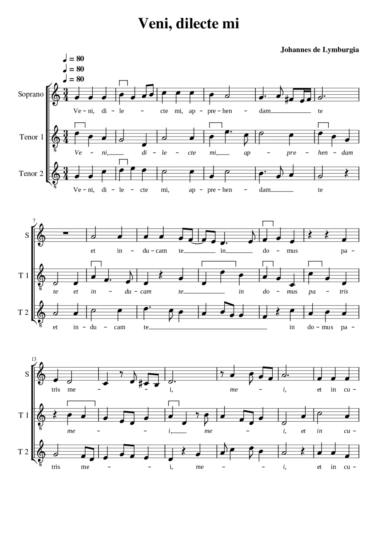 Veni dilecte mi - Page 1