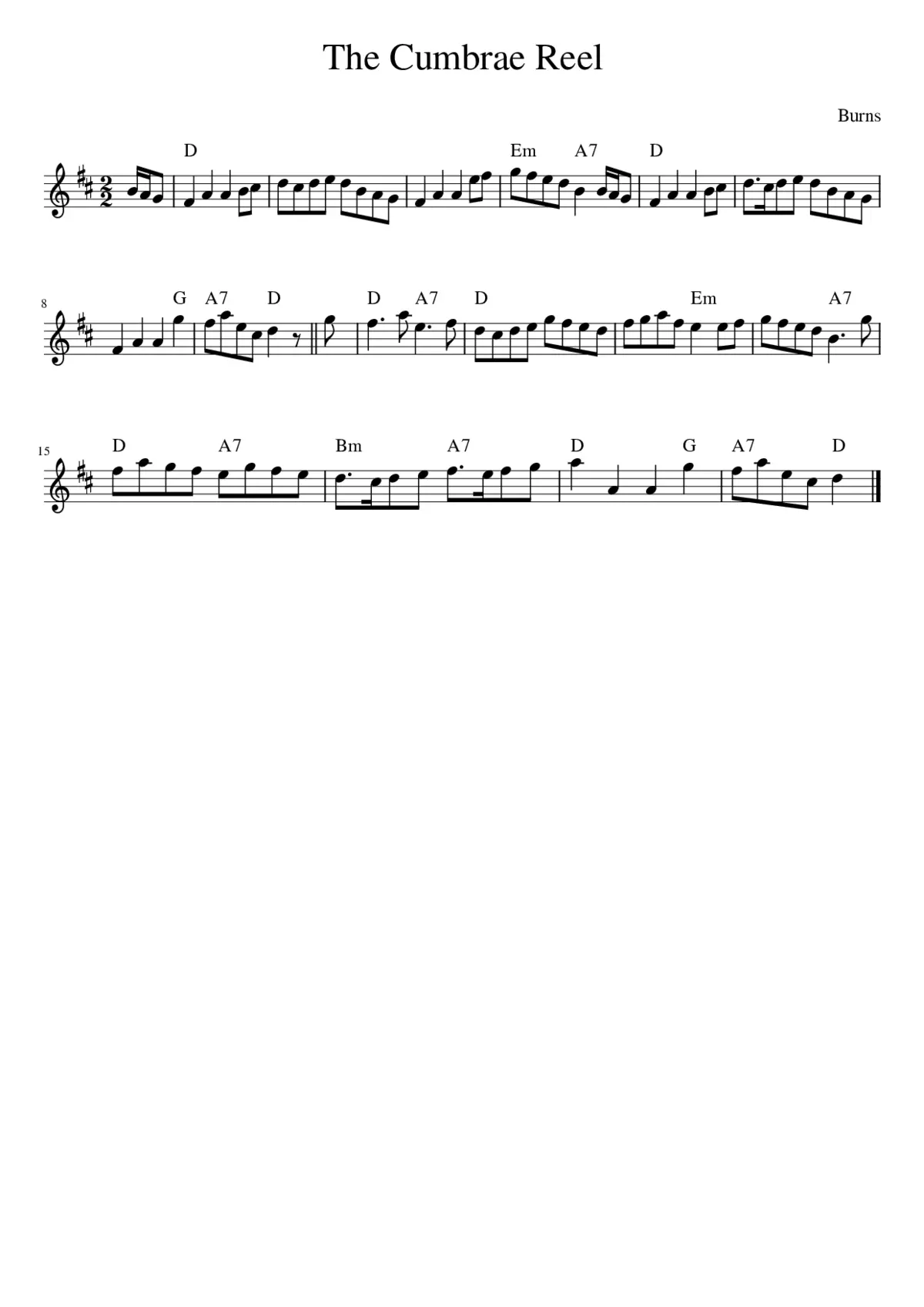 The Cumbrae Reel - Page 1