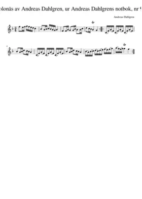 Polonäs av Andreas Dahlgren ur Andreas Dahlgrens notbok nr 97