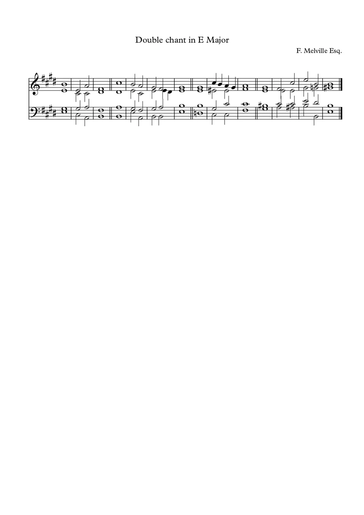 Double Chant in E Major (No. 2) - Page 1