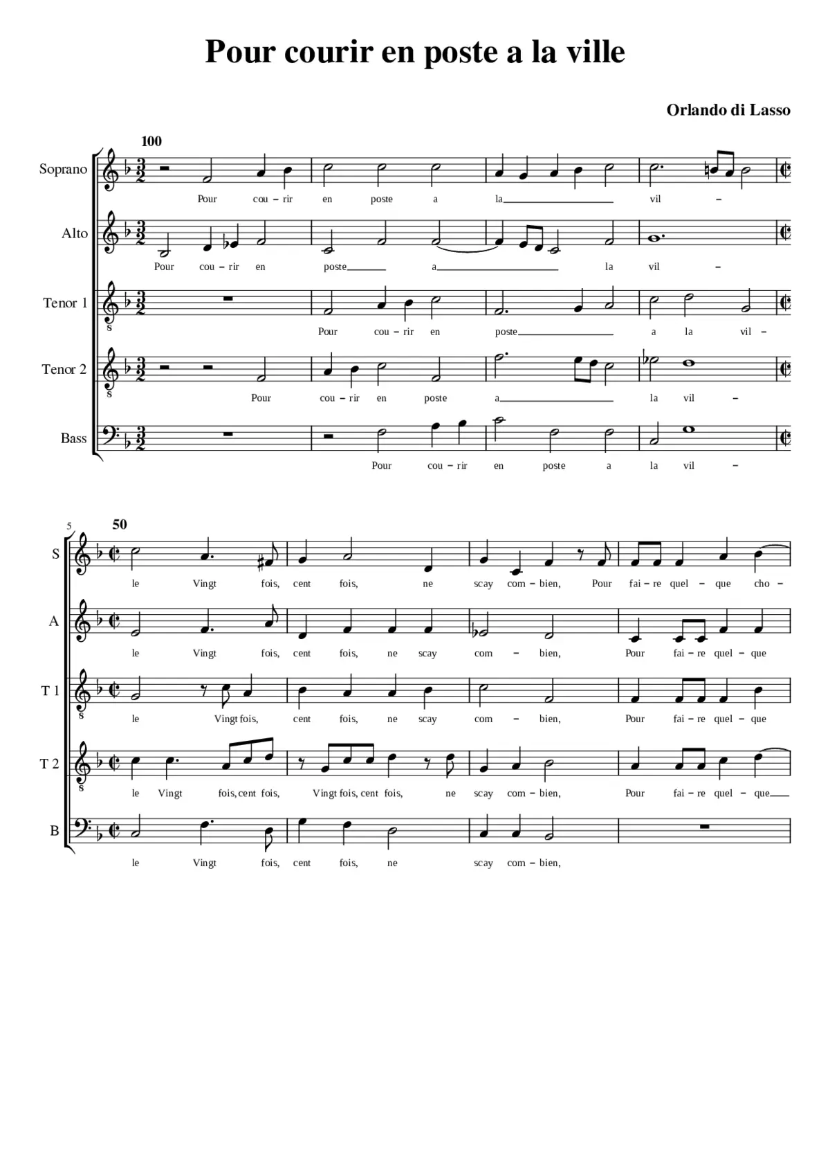 Pour courir en poste a la ville - Page 1