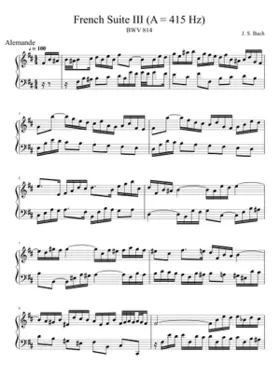 French Suite No.3 in B minor BWV 814