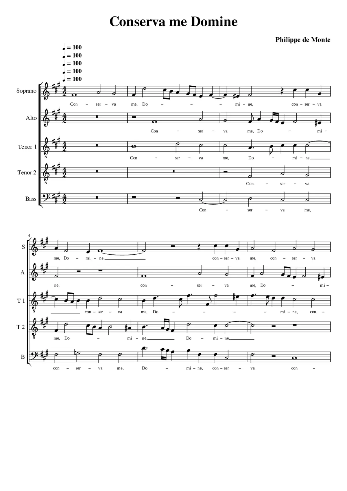 Conserva me Domine - Page 1