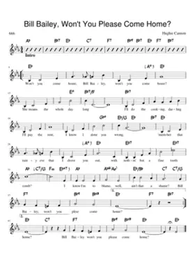 Bill Bailey Won't You Please Come Home