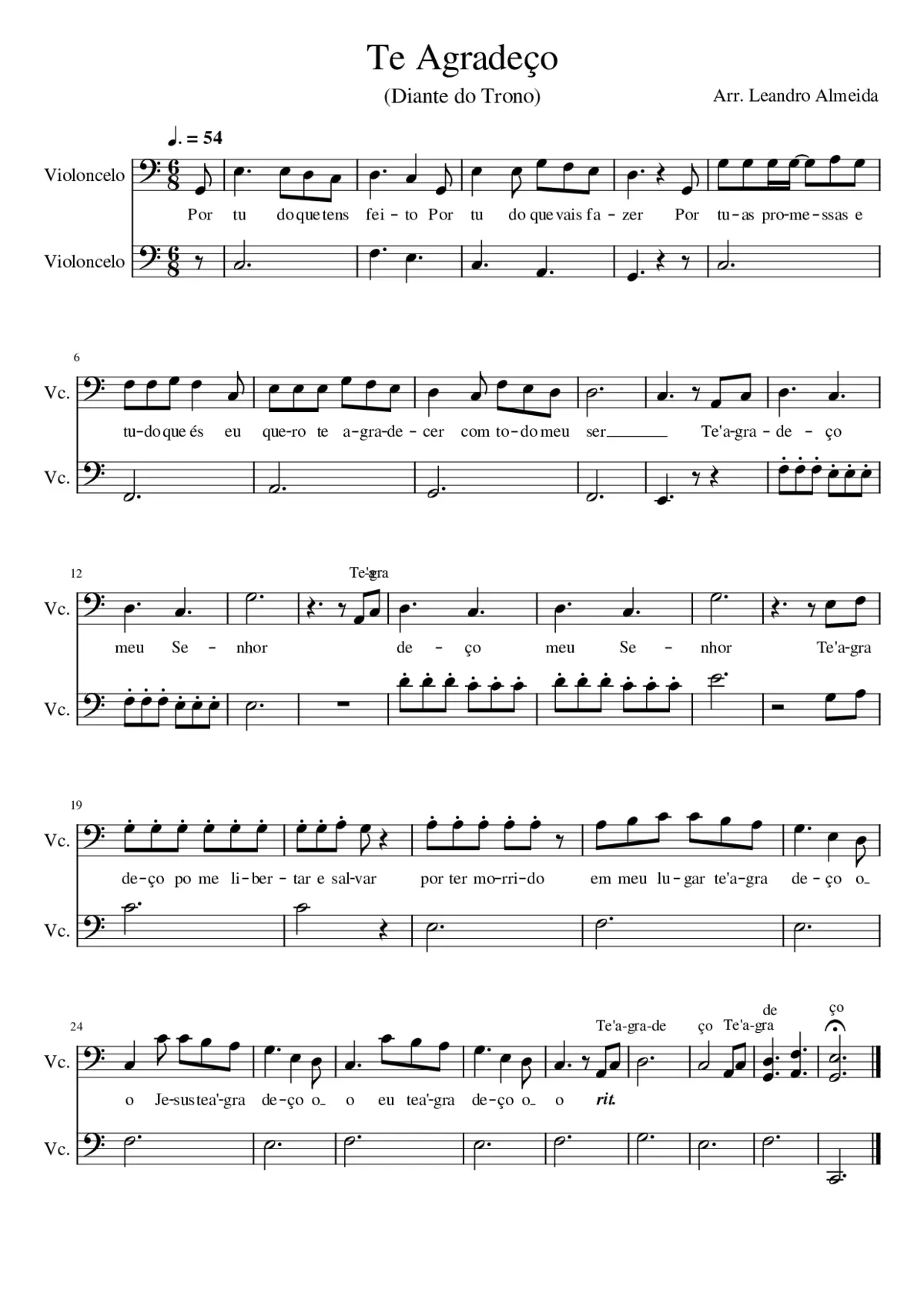 Te Agradeço - Page 1