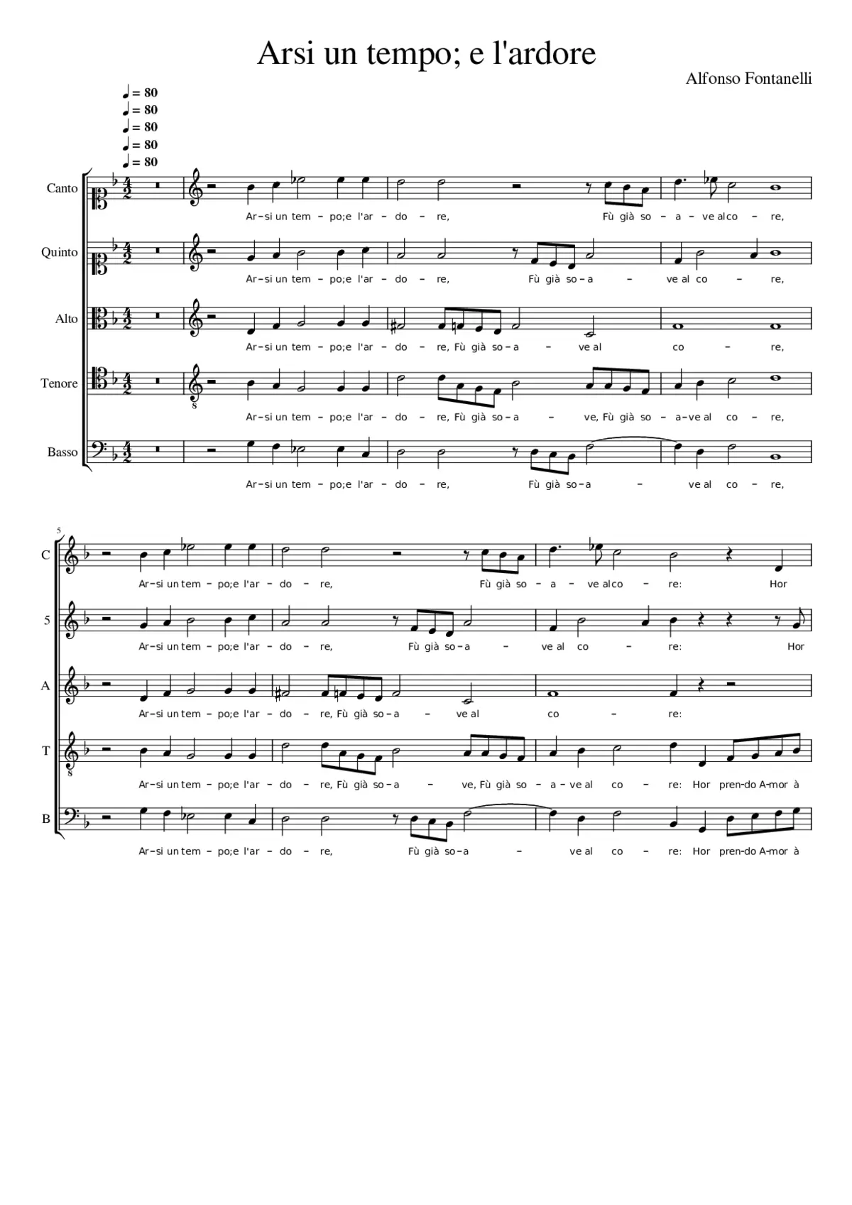 Arsi un tempo; e l'ardore - Page 1