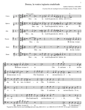 Donna, la vostra ingiusta crudeltade