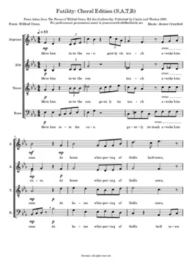 Futility. Choral Edition