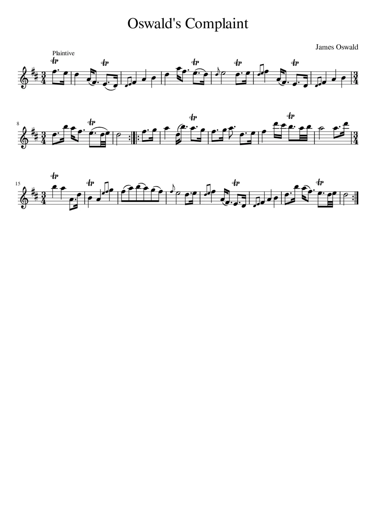 Oswald's Complaint - Page 1