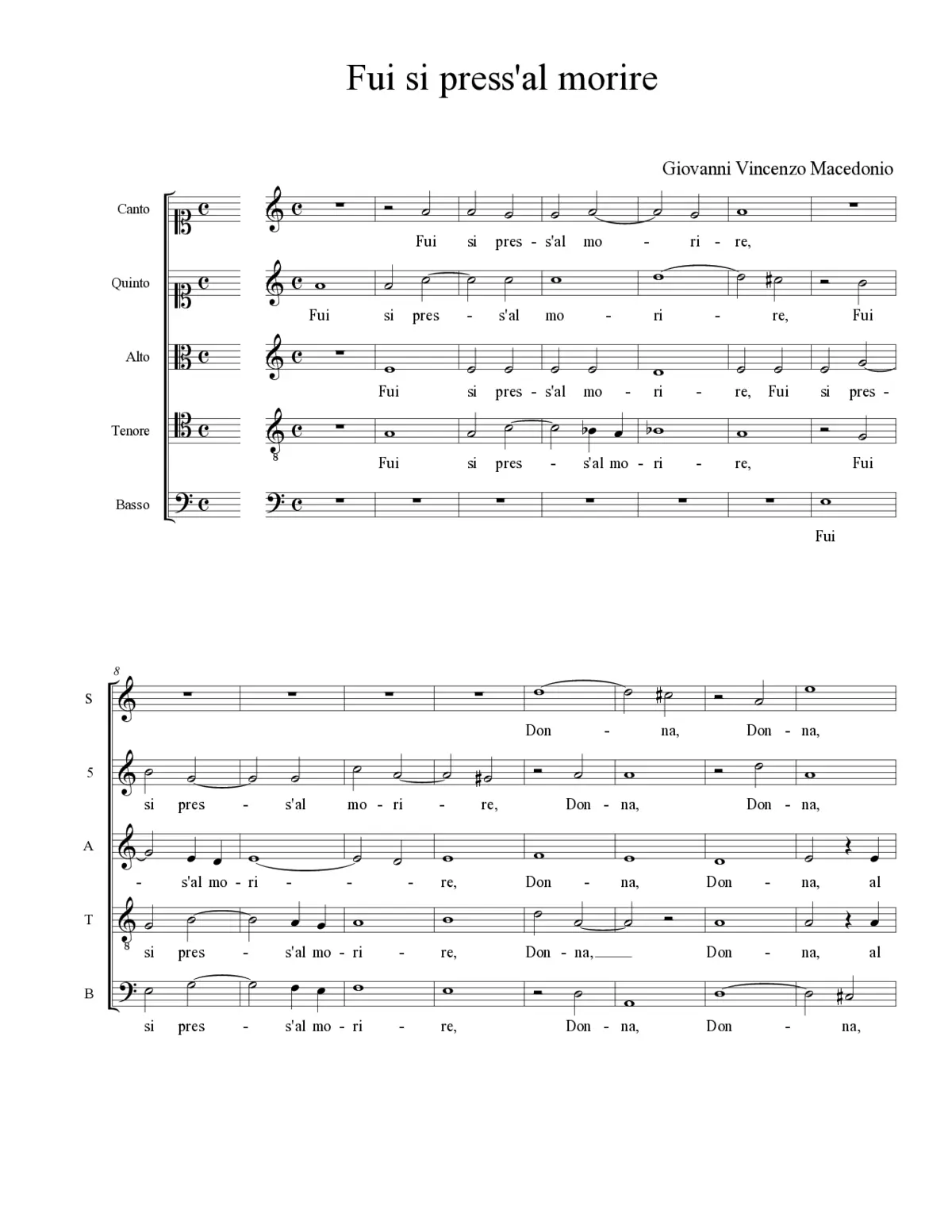 Fui si press'al morire - Page 1