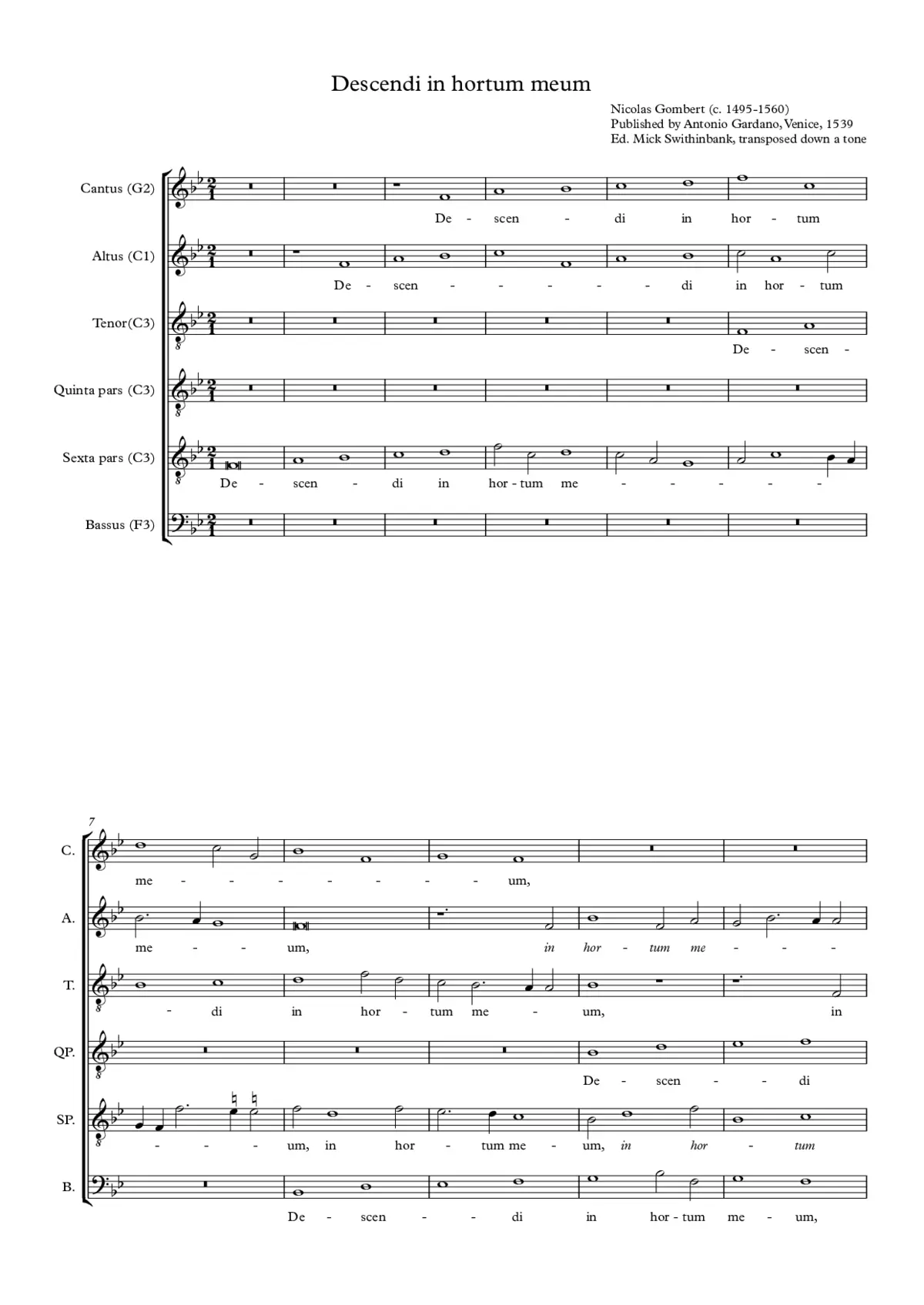 Descendi in hortum meum - Page 1